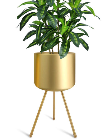 Mid-Century Metal Flowerpot with Stands, Stylish Modern Floor-Standing Flowerpot, Suitable for Orchid, Aloe Indoor