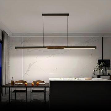 63" Linear Pendant Light, Modern Black Dimmable LED Chandelier, Kitchen Island Lighting Over Dining Room Table, Pool