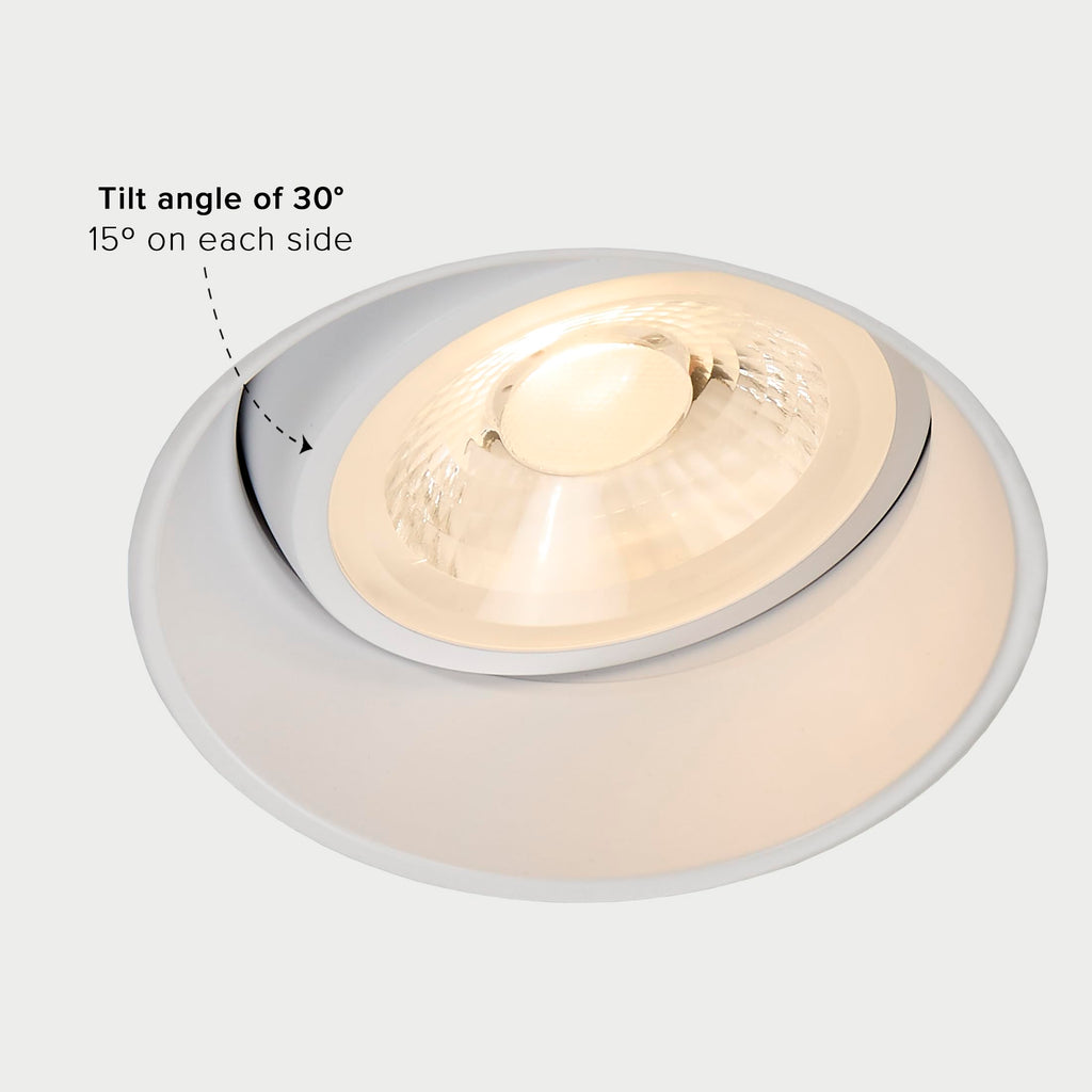 4 in. Slim Trimless LED Eyeball Gimbal Downlight, 950 Lumens 5 CCT