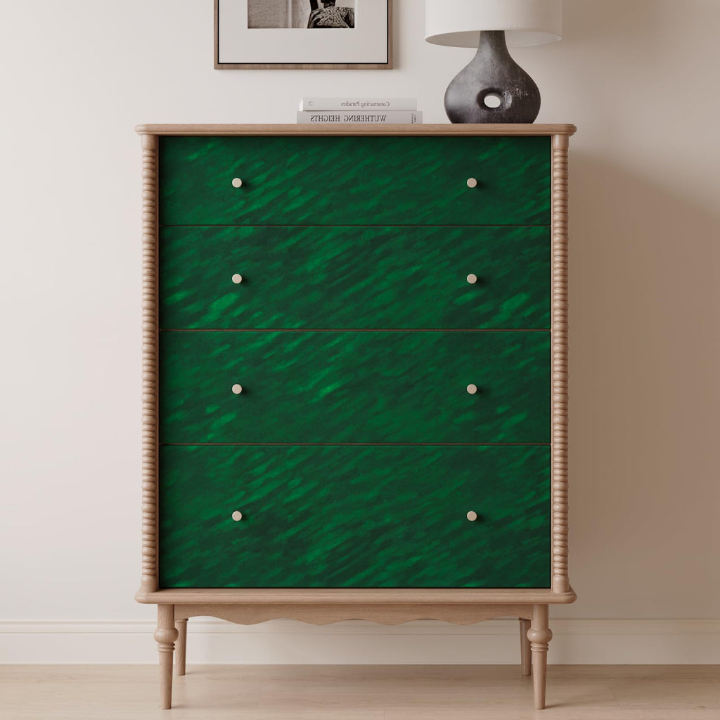 15.7"x78.7" Dark Green Velvet Fabric Self Adhesive Felt Drawer Liner Soft Velvet Wallpaper Peel and Stick Green