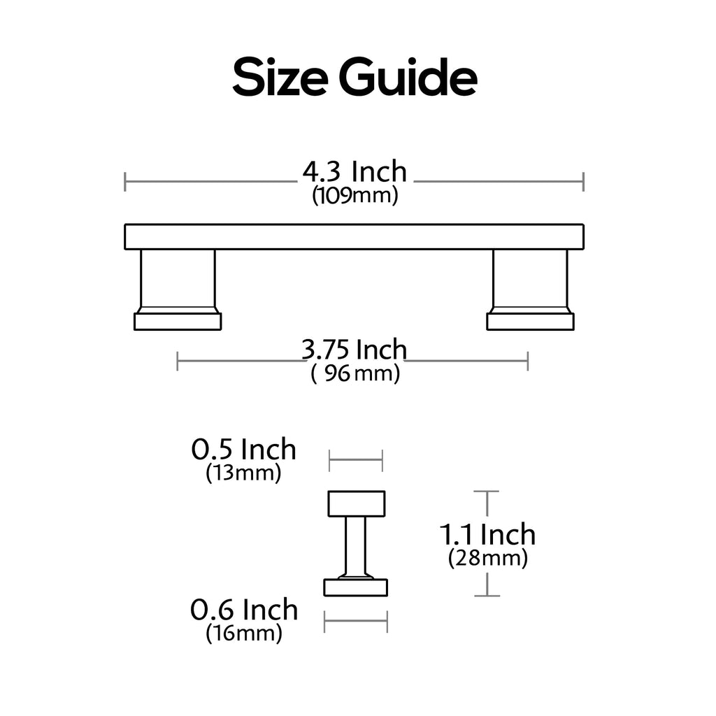 3-3/4" Brushed Black Nickel Cabinet Pulls 10 Pack, AL3061BBN