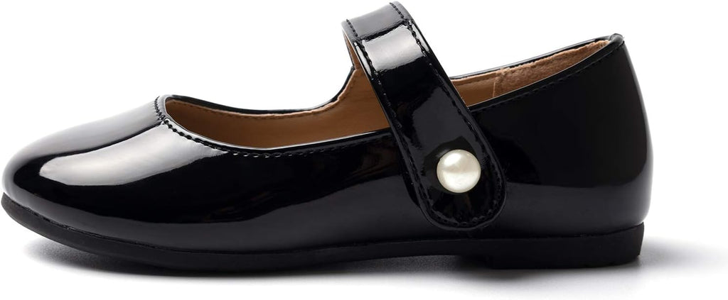 Girls Mary Jane Dress Shoes - Ballet Flats for Party Wedding