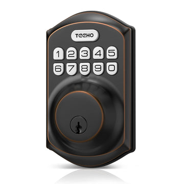Keyless Entry Deadbolt with Keypad for Front Door, Bronze