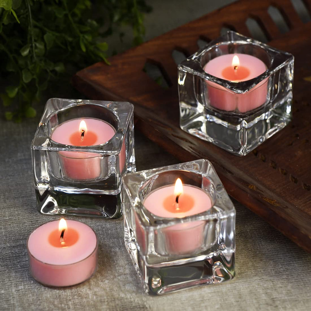 Scented Tea Candles 4 Hours Burn 36 Pack Rose