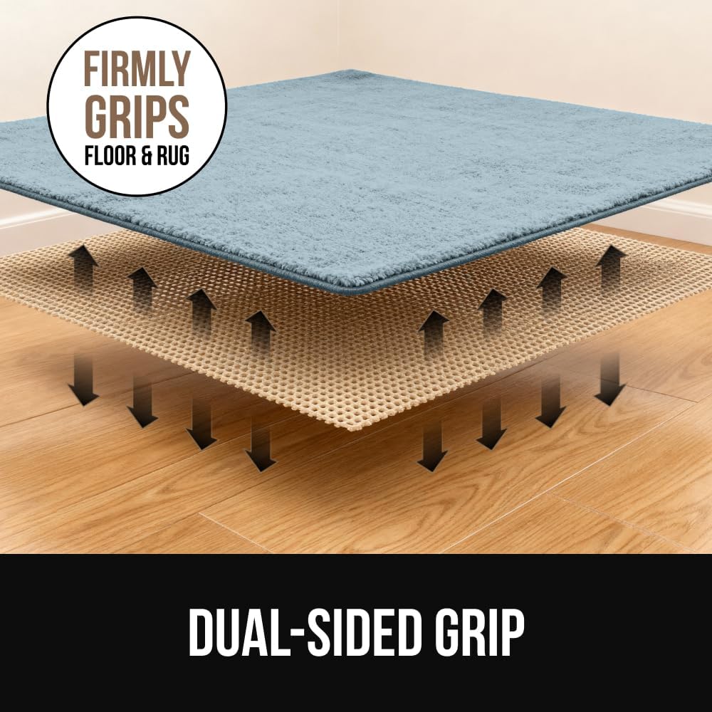 Premium Dual Sided Thick 5x7 Rug Gripper Pad for Hardwood Floors, Breathable Slip Resistant Pad Grips Under Carpet - Set of 35