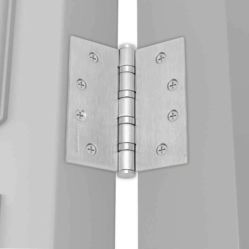3 Pack Satin Nickel 4" Door Hinges 4in x 4in with Square Corner