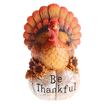 Thanksgiving Decorations Hand-Painted Turkey Pumpkin, Tabletop Turkey Fall Autumn Decor Bedroom Kitchen Thanksgiving
