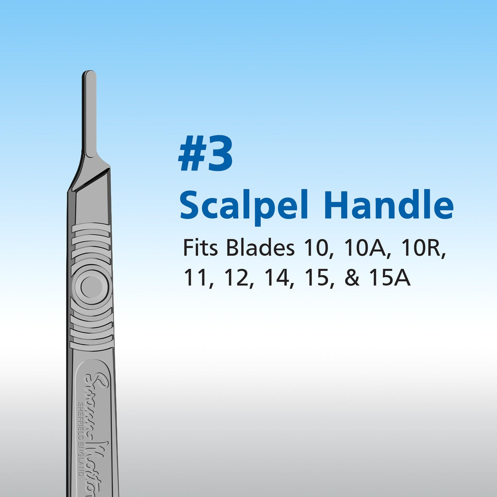 Swann Morton Scalpel Handle No. 3 - Stainless Steel Dermaplane Blade Handle