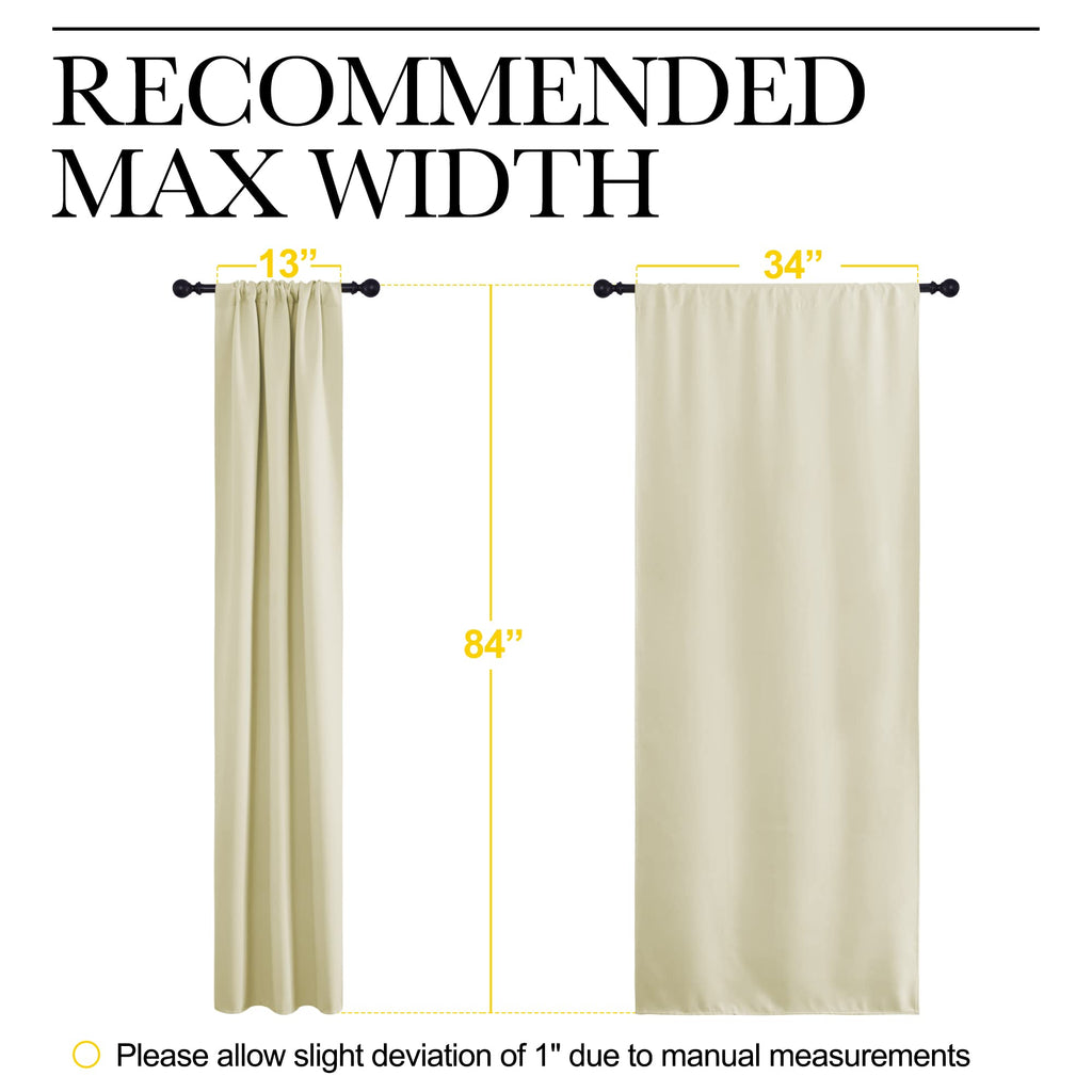 Room Darkening Curtains - Home Decoration Privacy Protection Thermal Insulated Solid Drapes/Draperies for Sliding