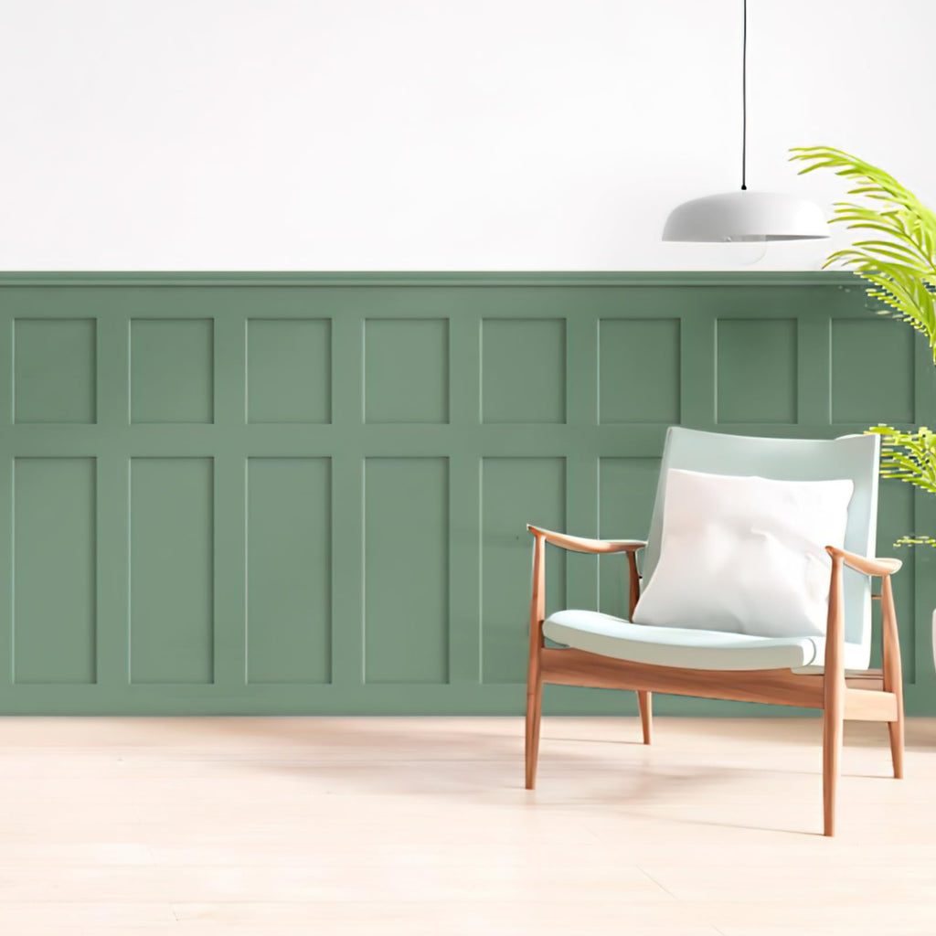 Premade Board and Batten Wainscoting Kit, MDF Paintable Accent Wall Panels with Edge Trim, Pre-Cut Ready to Assemble