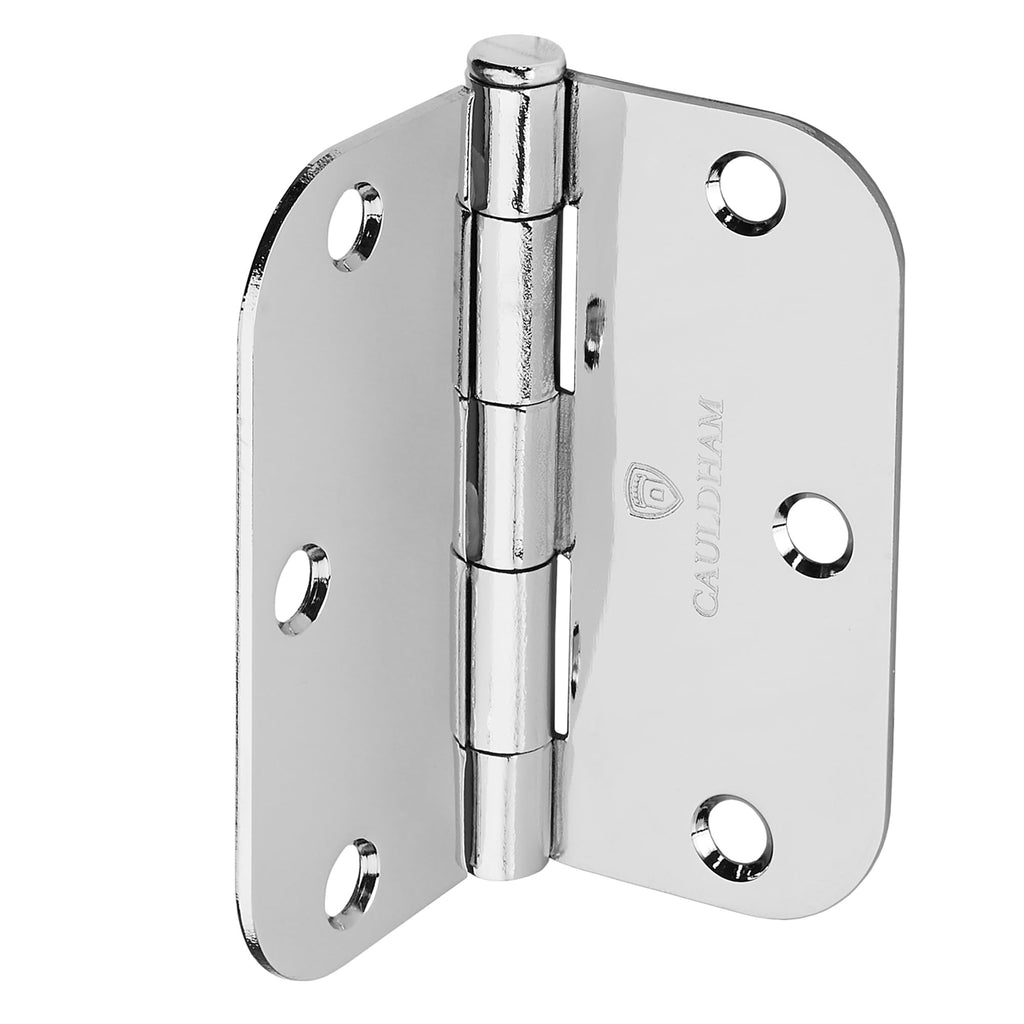 24 Pack) Heavy-Duty 3-1/2" Interior Door Hinges with 5/8" Radius Corners - Polished Chrome