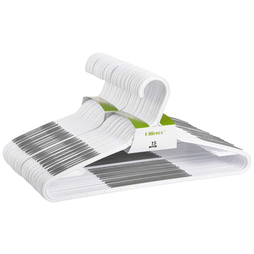 Plastic Clothes Hangers 30 Pack, Non Slip Coat Hanger Grey