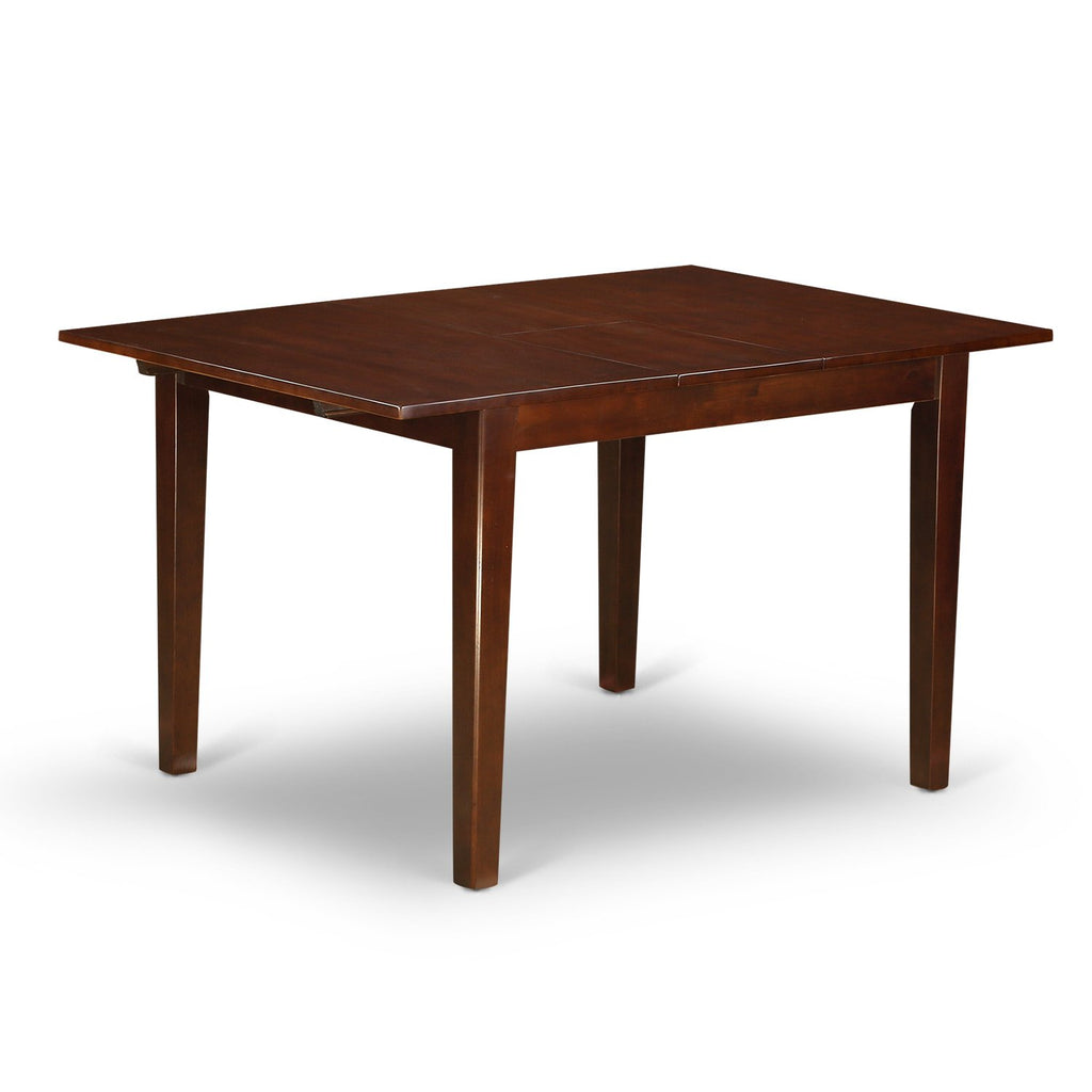 West Furniture NFT-MAH-T Norfolk Dining Room Table - a Rectangle kitchen Table Top with Butterfly Leaf, 32x54 Inch