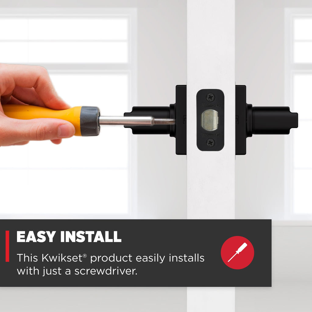 Casey Passage Door Lever, Matte Black