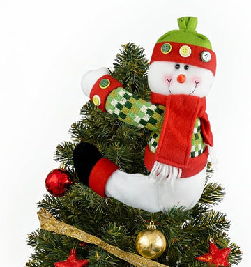 Christmas Tree Topper Snowman,Unique Holiday Xmas Decorations Funny Home Decor,Also Be Used As Curtain Tie and Hugger