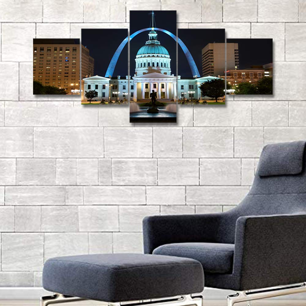 Wall Art Beautiful St. Louis Downtown Cityscape Canvas Art Paintings for Room Decor Old Courthouse Building Museum