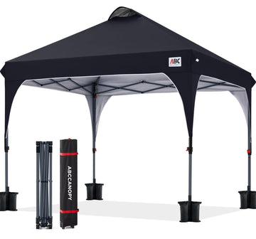 8x8 Pop up Canopy Tent Instant Outdoor Shelter, Black