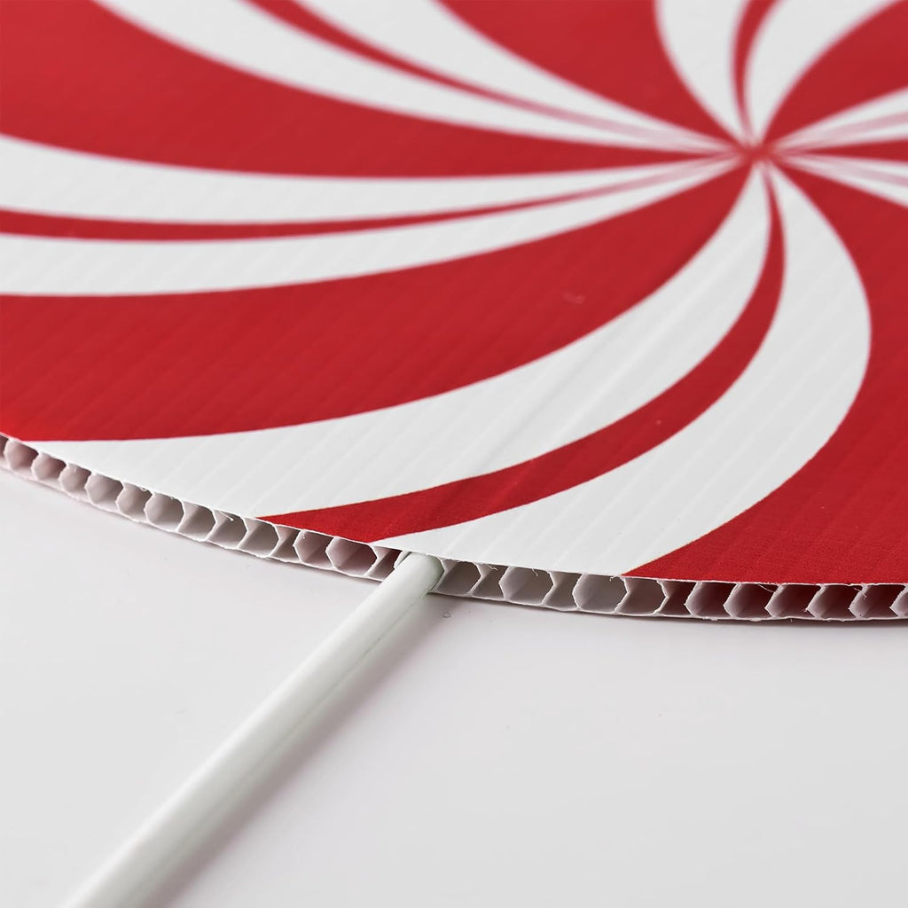 Christmas Decorations Indoor Tree Picks: Large Red White Peppermint Lollipop Christmas Picks for Tree, Cute - Set of 12