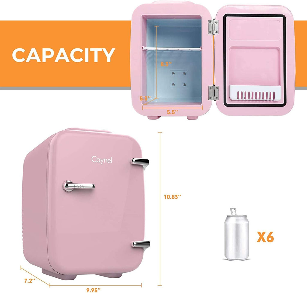 Mini Fridge Portable Thermoelectric 4 Liter Cooler and Warmer for Skincare, Eco Friendly Beauty Fridge For