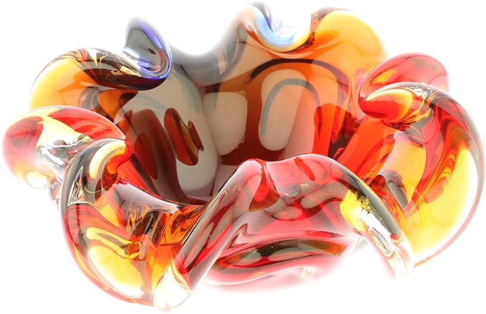 Sommerso Centerpiece Bowl - Red Blue Amber - Set of 2