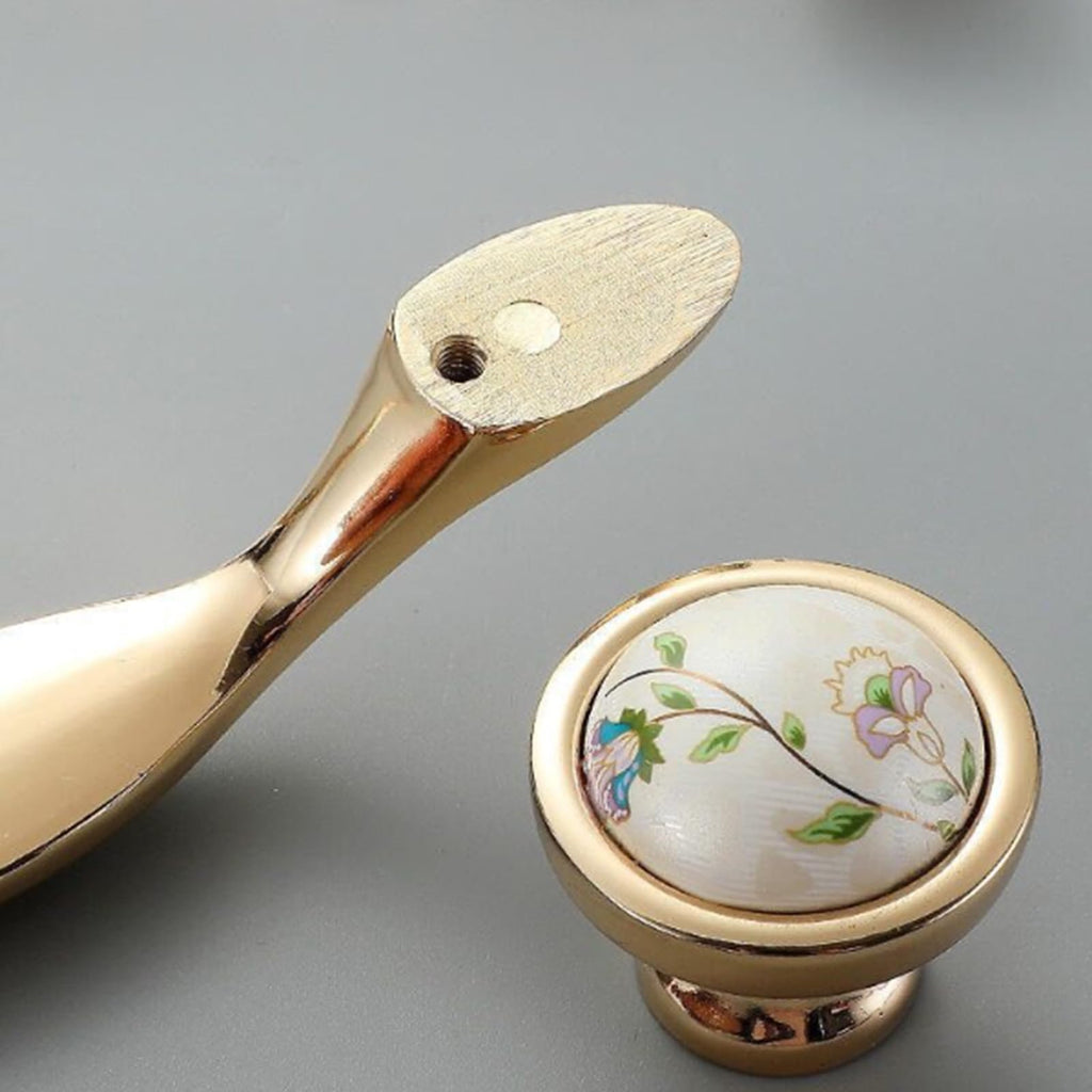 Ceramic Door Knobs, 2 Pcs Retro Furniture Handle, Vintage Antique Drawer Pulls Cupboard Knob, Cabinet Pull Handles