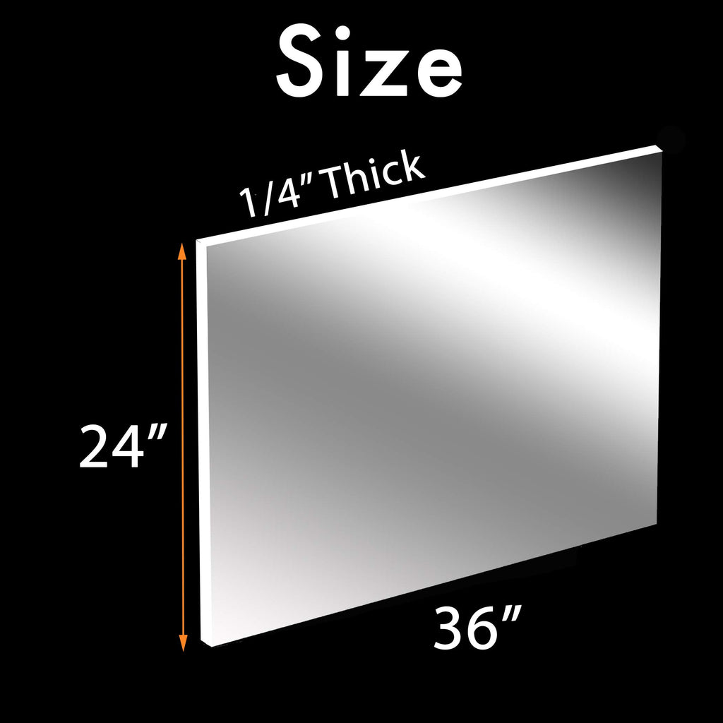 2-Pack) 24 x 36 Clear Acrylic Sheet Plexiglass 1/4" Thick; Use for Craft Projects, Signs, Display Cases, Sneeze Guard