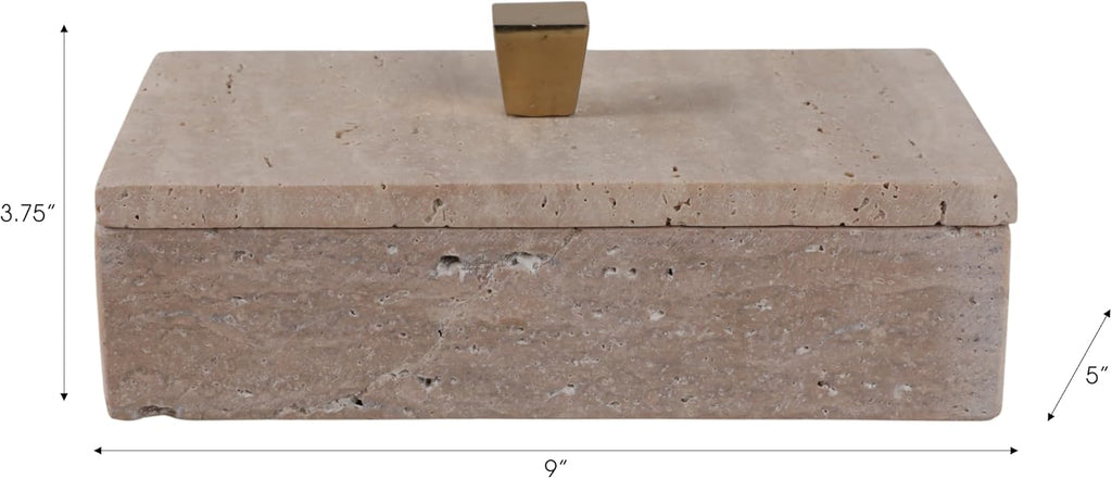 Decorative Box with Lid Decor - Sophisticated Storage Box and Home Organizer for Accessories - Perfect Keepsake