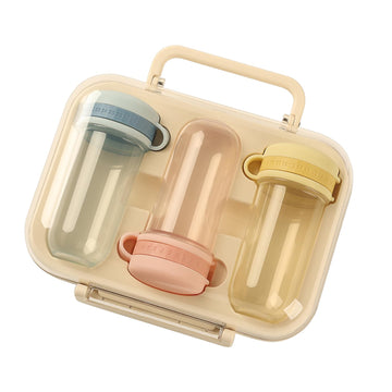 Baby Formula Dispenser, PP Plastic, BPA-Free, 3 Portable Tubes with Storage Case, for Travel