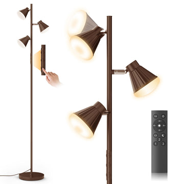 36W LED Tree Floor Lamp with Remote Bedroom