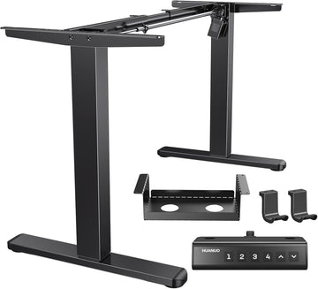 Standing Desk Frame with Brushless Motor for Max 75 x 35 inch Tops | 220lbs capacity,4 preset heights,28.3"-46.5"