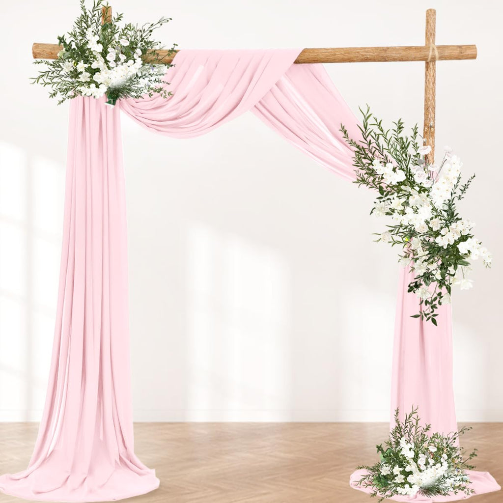 Wedding Arch Draping Fabric 30'' x 18FT Sheer Chiffon Arch Drape Backdrop