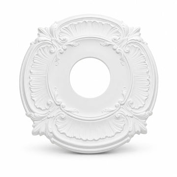 PU Ceiling Medallion for Light Fixtures and Ceiling Fans,White,1-Pcs