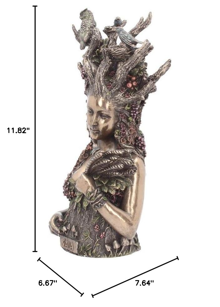 Gaia Bust Figurine 30cm Bronze