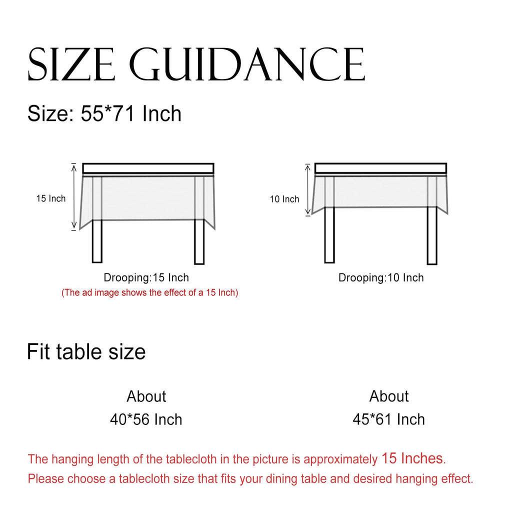 Designer Vintage Rectangular Printed Tablecloth, 71"x55"