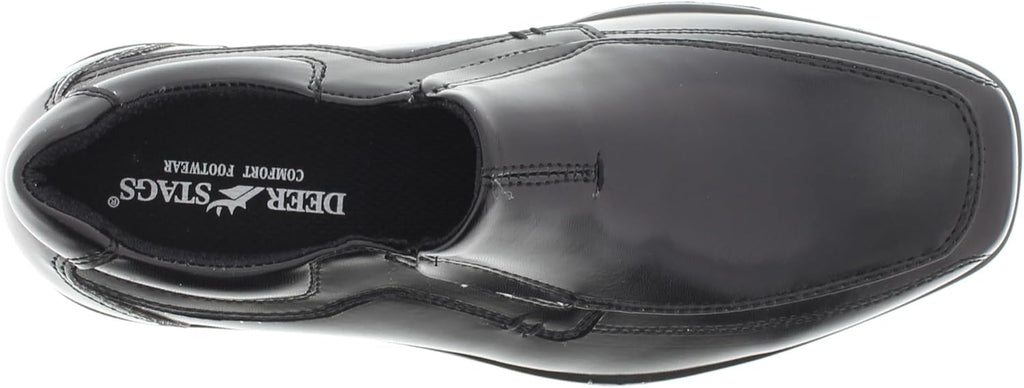 Boys' Wise Slip On Youth Dress Shoes Loafers for Church, Formal, School Uniform / Black