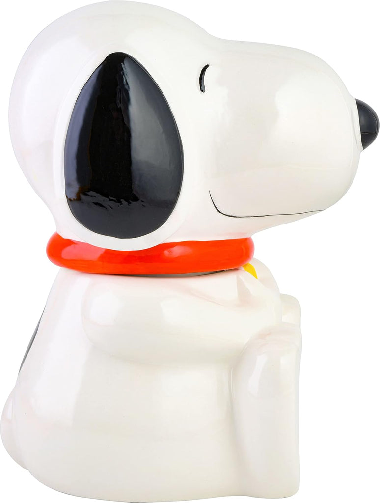 Classic Snoopy Cookie Jar, 10.7-Inch Ceramic Kitchen Storage Container, Cartoon Collectible Treat Jar for Cookies