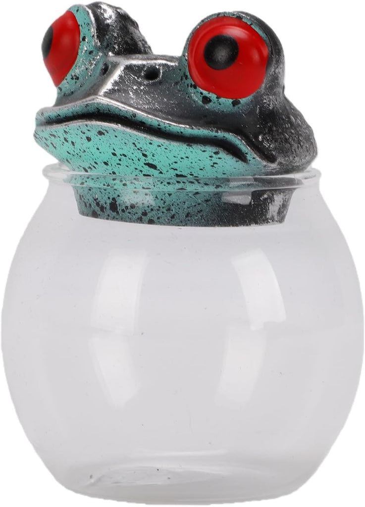 Apothecary Jar Handcrafted Vintage Glass Storage Container with Lid Wide Mouth Sealed Tea Condiment Holder Counter