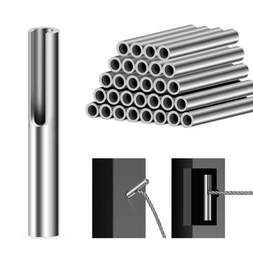30Pack 1/8" Invisible Cable Railing Kit Terminal Toggle Anchor Angle, T316 Stainless Steel Adjustable Cable Railing