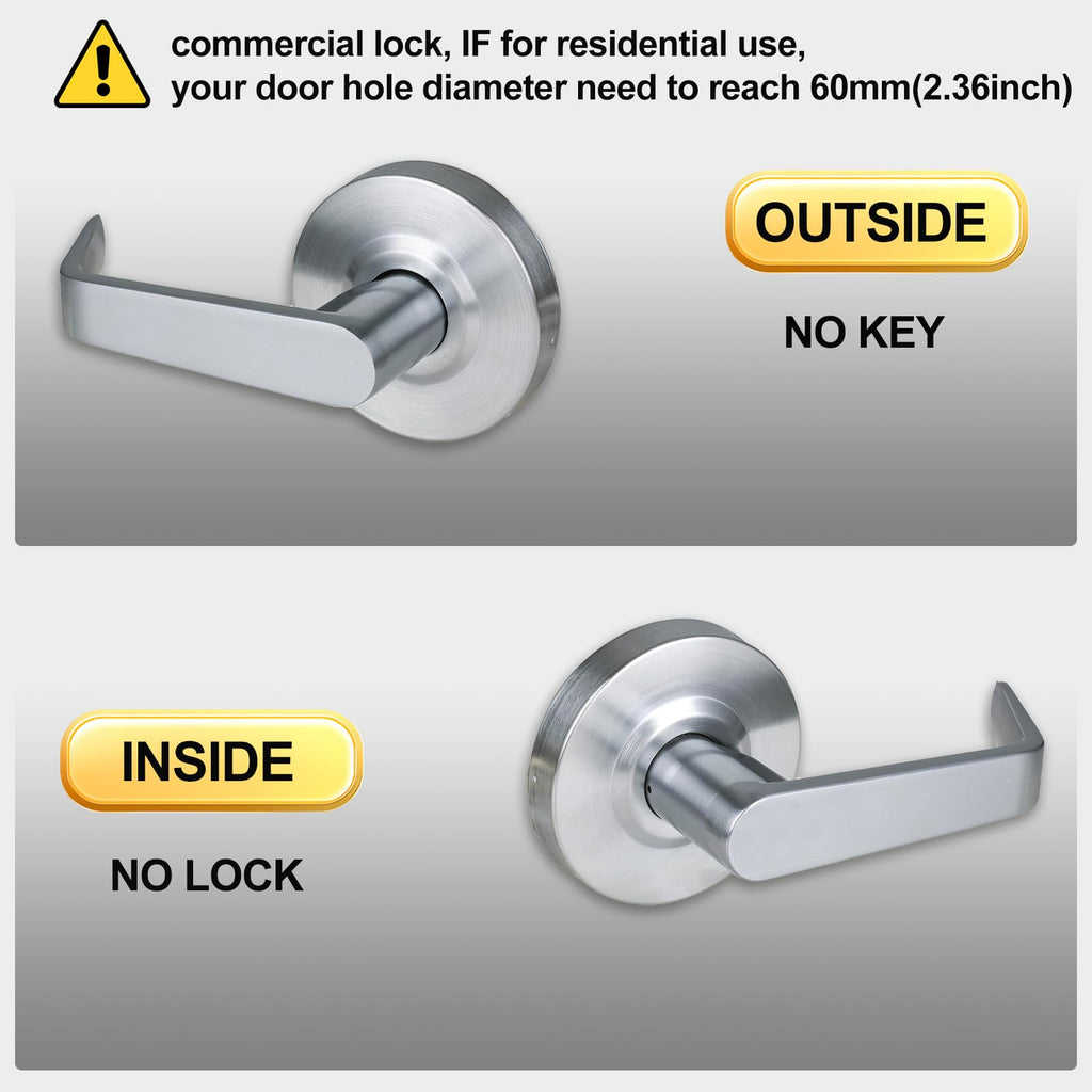 Passage Commercial Door Locks Heavy Duty Grade 2 Lever