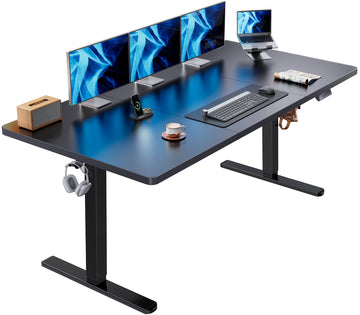 71 x 35 Inch Large Electric Standing Desk, Brushless Motor, Black