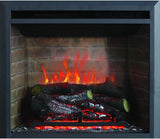 23 Inch Electric Fireplace Insert Heater with Log Speaker, Designed for Cabinet or Mantel Installation, Remote Control, 750W/1500W, Black
