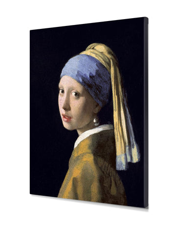 Vermeer Wall Art Canvas, Girl with a Pearl Earring, Size 20x16 in