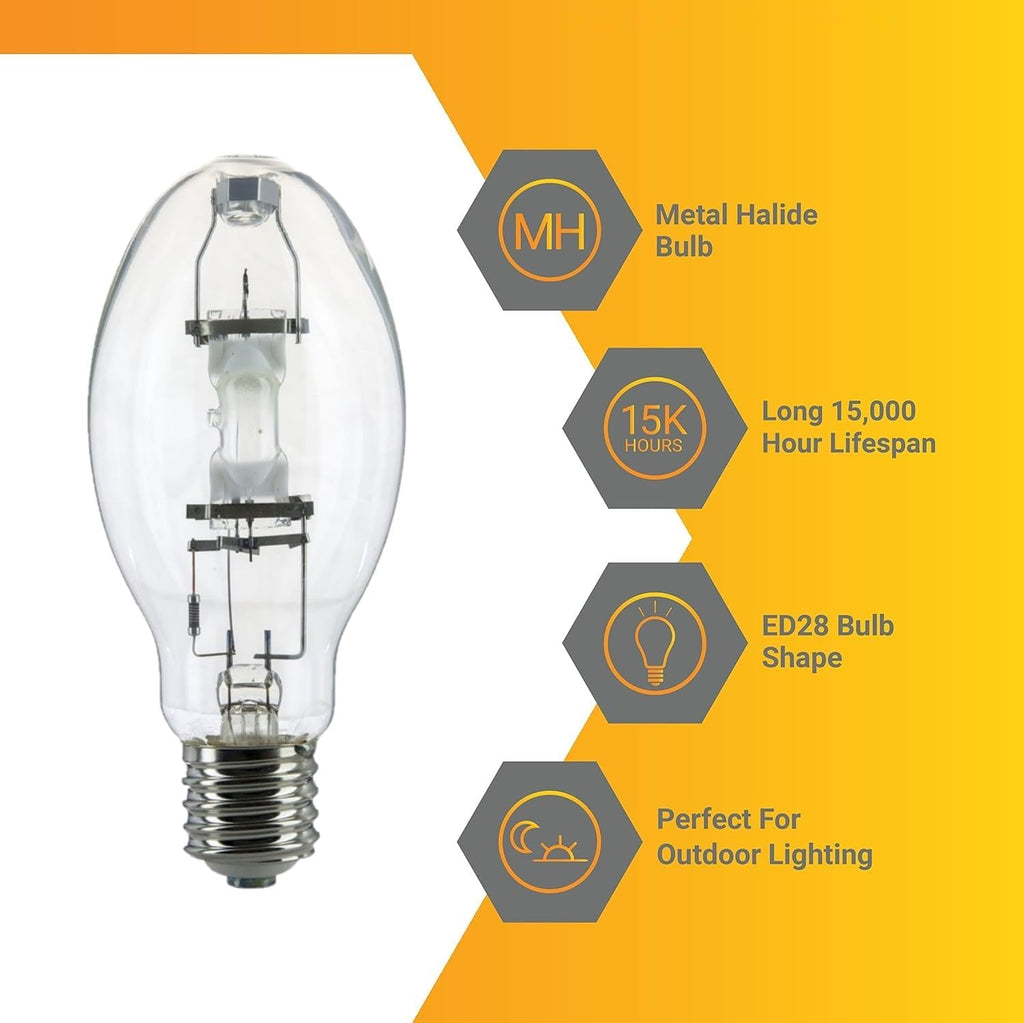 M58 Metal Halide MH250 Lamp 250W E39 Mogul Base 21000 Lumens 4000K Cool White High Intensity Discharge HID Lamps
