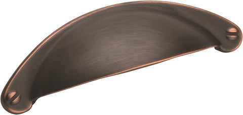 | Cabinet Cup Pull | Oil Rubbed Bronze | 2-1/2 inch (64 mm) Center-to-Center | Cup Pulls | 1 Pack | Drawer Pull |