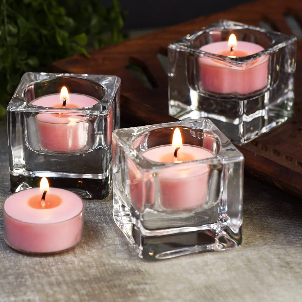 Scented Tea Candles 4 Hours Burn 36 Pack Rose
