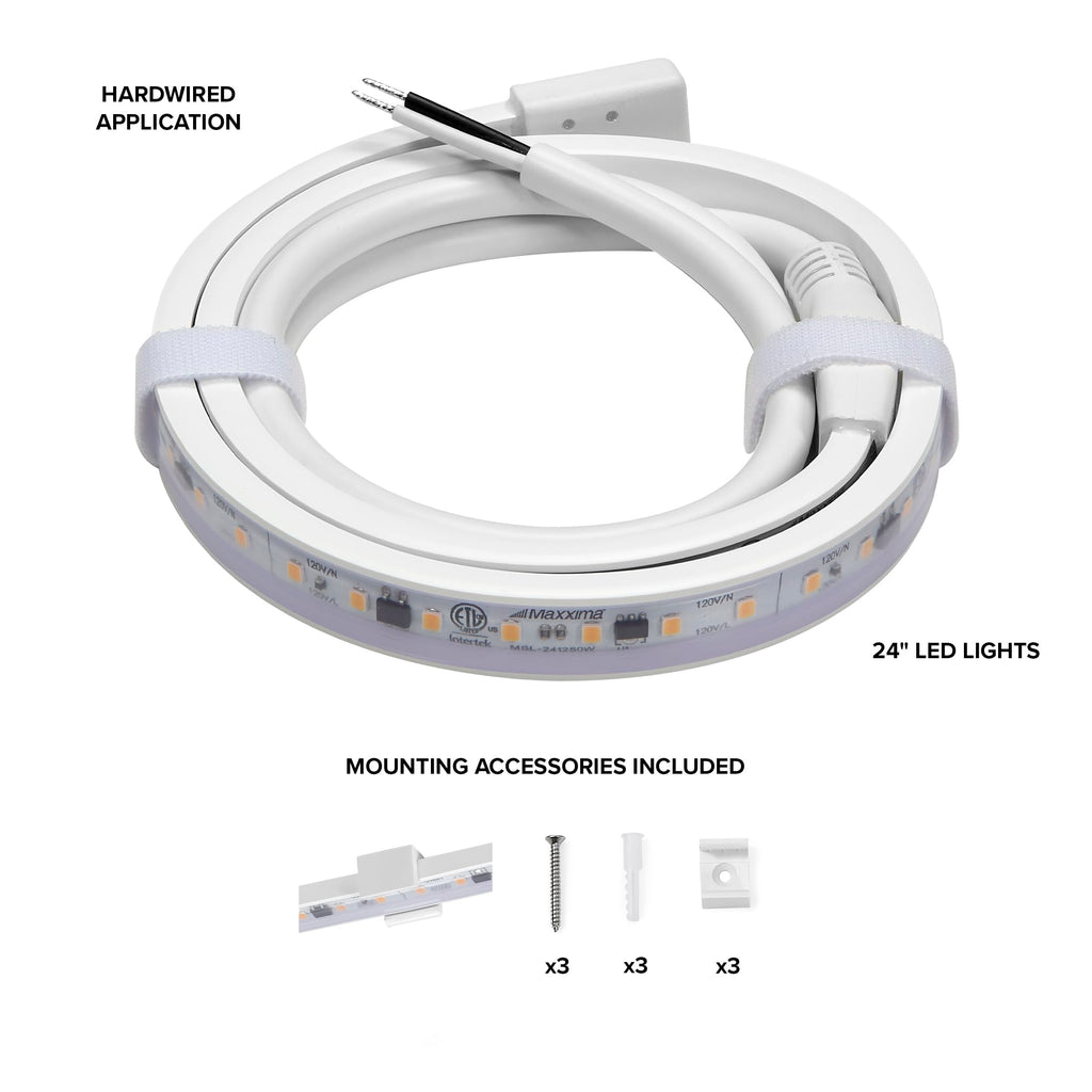 24 in. Hardwired LED Under Cabinet Strip Light, 920 Lumens