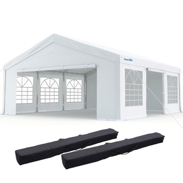 20x20ft Heavy Duty Party Tent Outdoor Canopy with Mesh Windows