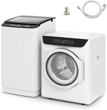Portable Washer and Dryer Combo Set, 28Lbs Full-Automatic Washing Machine and 2.8 Cu.Ft Portable Clothes Dryer with 10