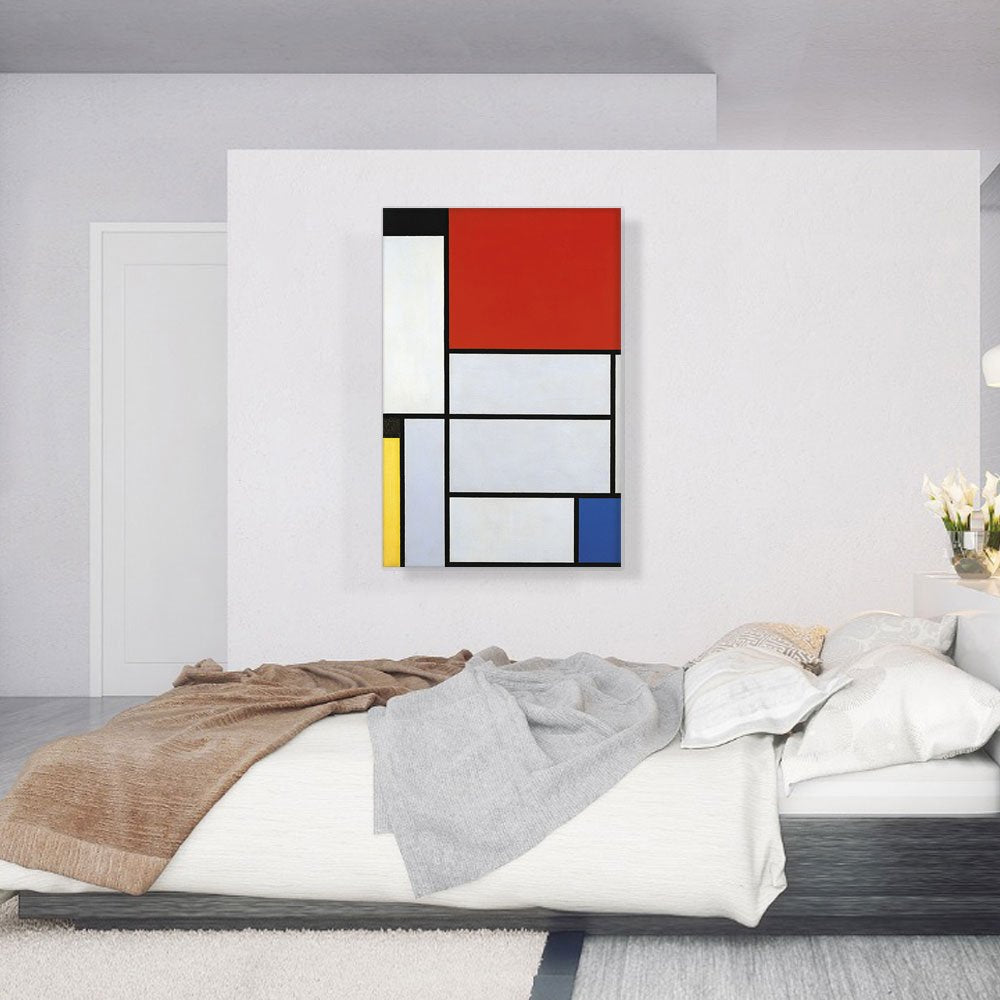 Composition with Red Square Lithograph in Colours 1921 Canvas Art Print Stretched Framed Painting Picture Poster