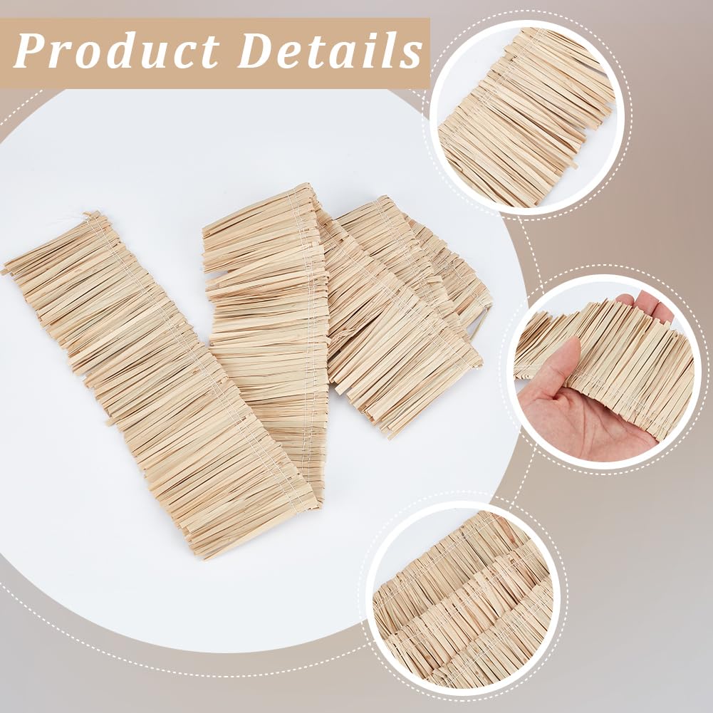 Coffee Raffia Fringe Tassel Straw Decor Trim for Sewing Making
